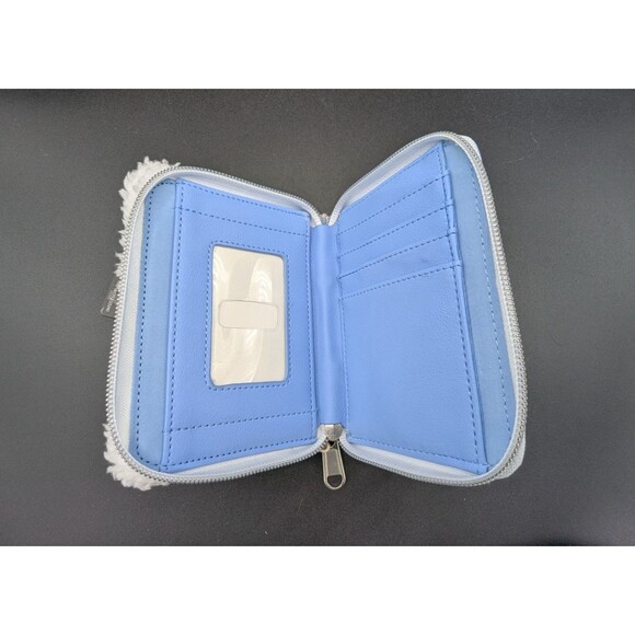 Loungefly Disney Winnie the Pooh Fuzzy Furry Snowman Zip Around Wallet New - Picture 4 of 4